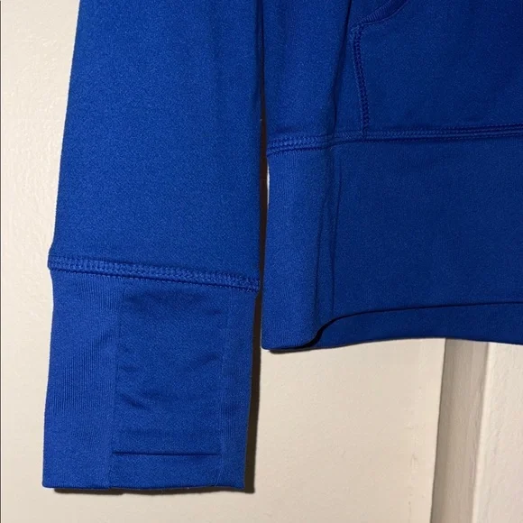 Under Armour Blue Zip-Up Hoodie with Orange Logo - Picture 4 of 10